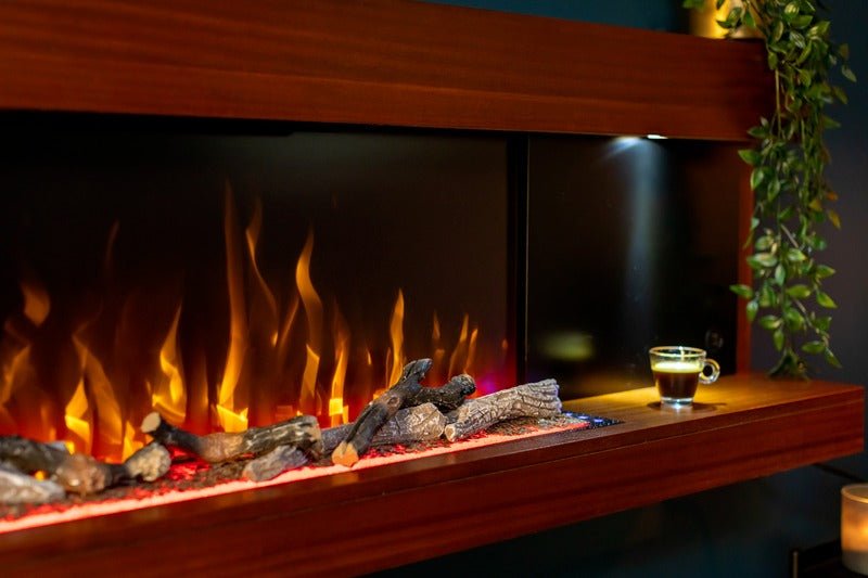 Napoleon Stylus Cara Elite Wall-Mount Electric Fireplace with White Surround Mantel - view 8