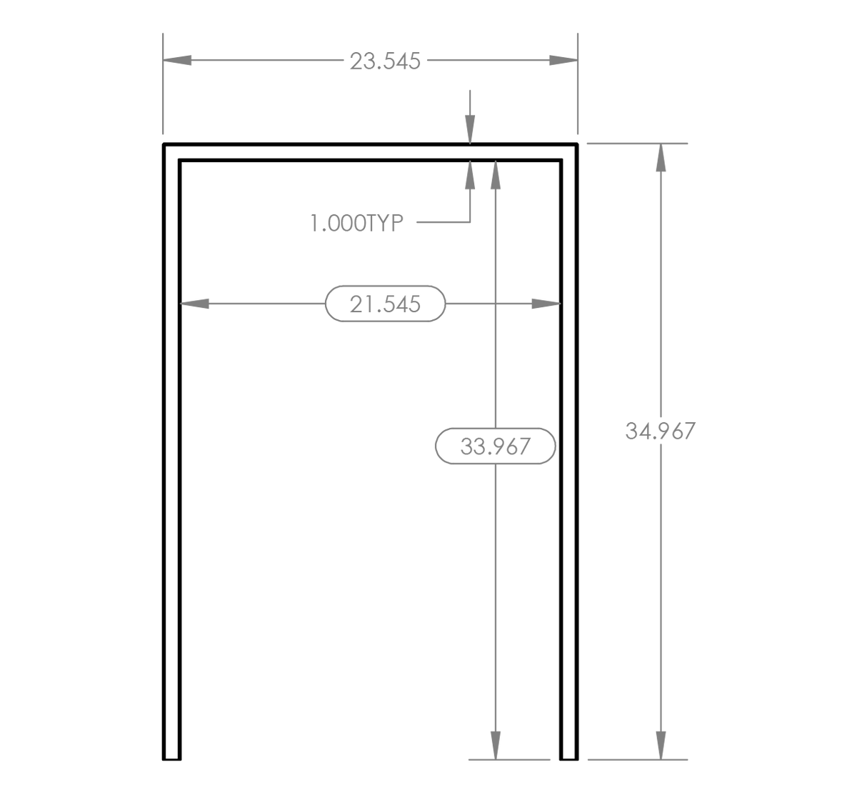 Summerset RTK-22 Trim Kit for 22-Inch Outdoor Rated Refrigerators - view 4