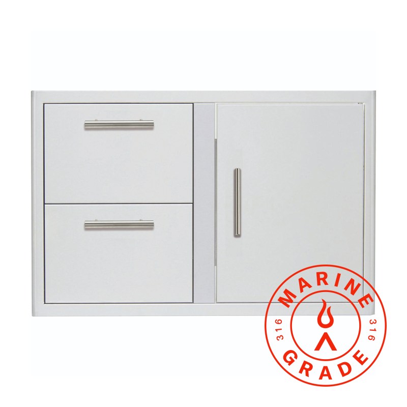 Blaze Marine Grade 32-Inch Access Door & Double Drawer Combo – view 4