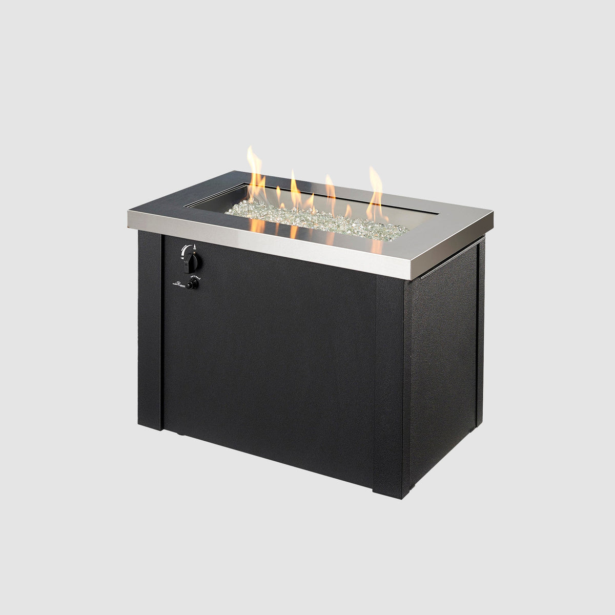 The Outdoor GreatRoom Providence Rectangular Gas Fire Pit Table