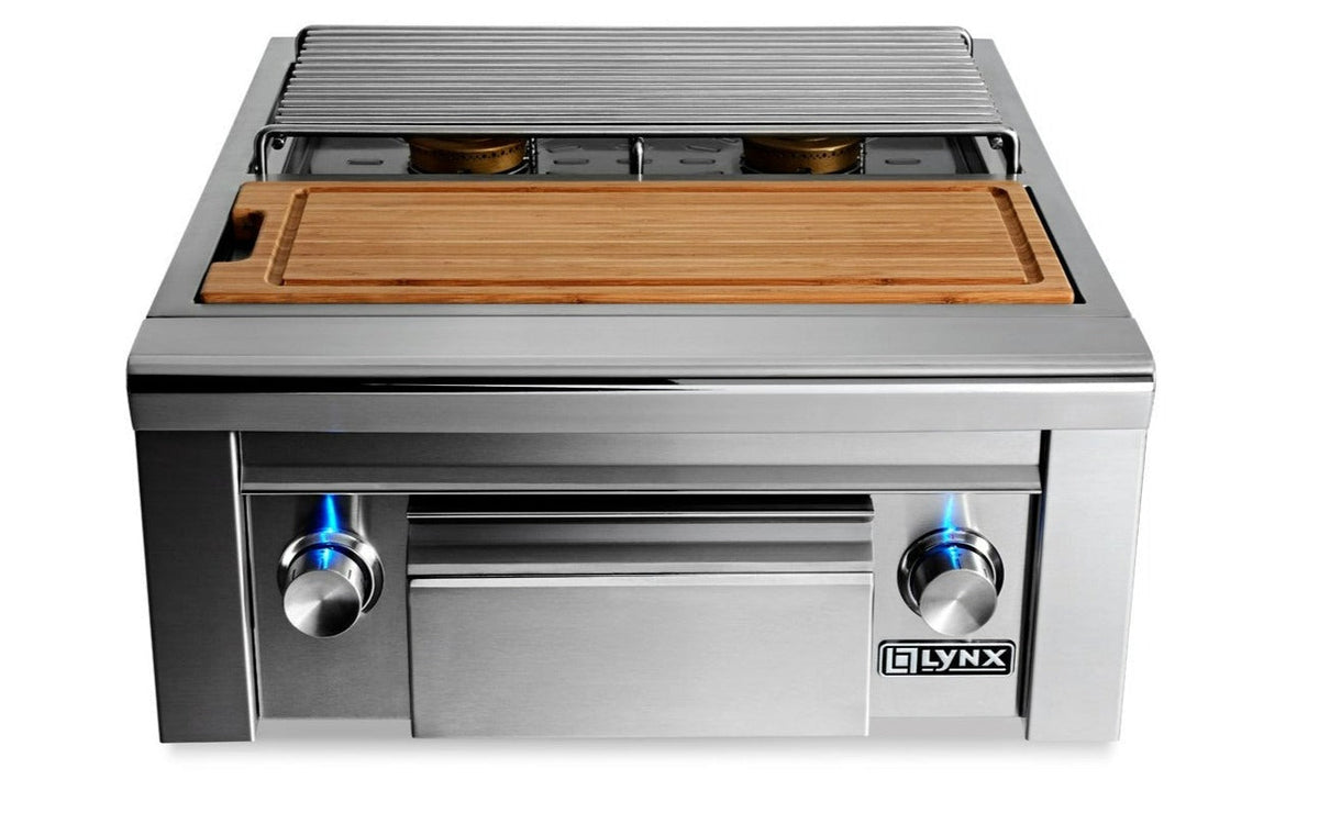 Lynx Professional Built-In Propane Gas Double Side Burner with Prep Center - LSB2PC-1-LP - view 2