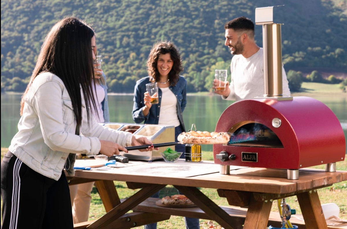 Alfa Moderno Portable Propane Gas Fired Pizza Oven - Antique Red - view 6