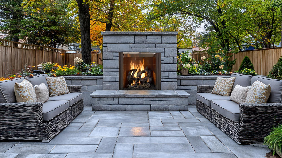 Outdoor Lifestyles Castlewood 50" Outdoor Wood-Burning Fireplace (ODCASTLEWD-50)