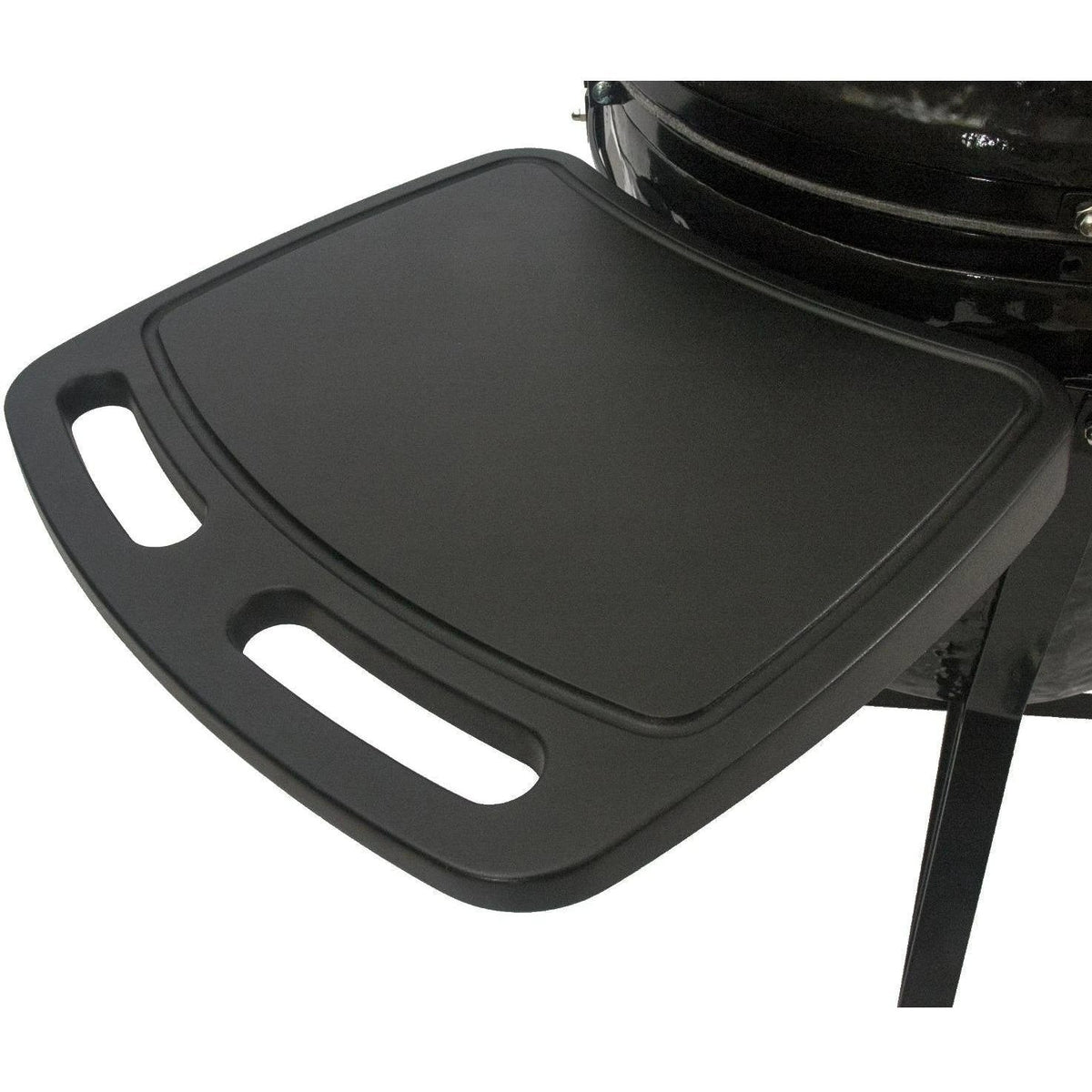 Primo All-in-One Oval XL 400 Ceramic Kamado Grill With Cradle, Side Shelves, Stainless Steel Grates - PGCXLC - view 2
