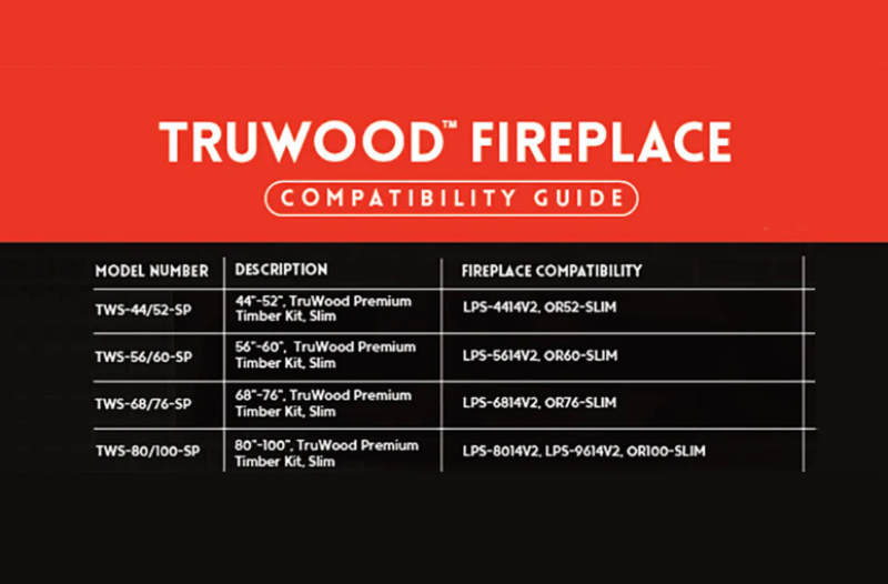 Modern Flames TruWood Premium Slim Timber Kit - view 3