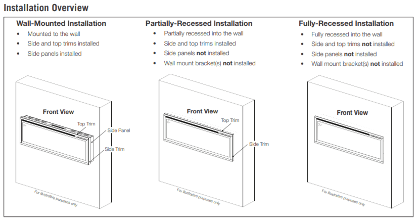 Napoleon Entice 36 Wall Mount Recessed Electric Fireplace | NEFL36CFH-1 - view 21