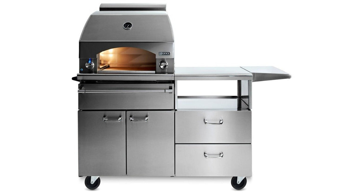 Lynx Professional Napoli 30-Inch Propane Gas Outdoor Pizza Oven On Mobile Kitchen Cart - LPZAF-LP - view 2