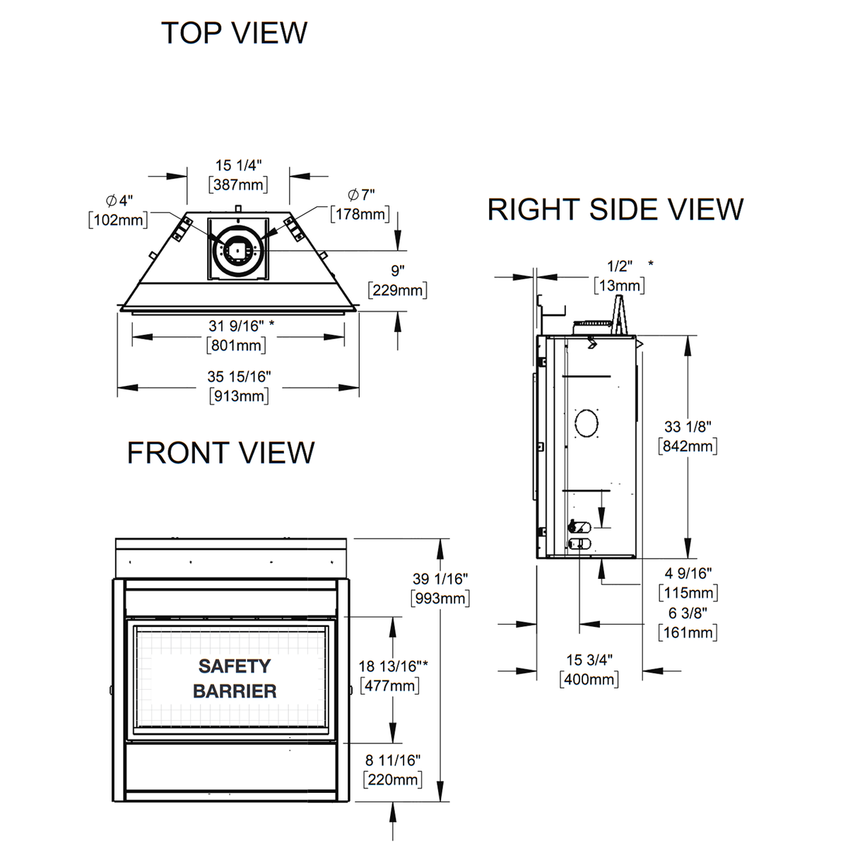 Napoleon Ascent Linear 36 Direct Vent Gas Fireplace | BL36 - view 3