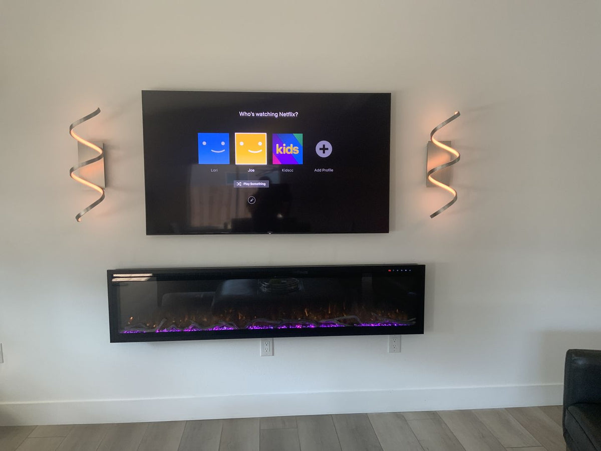 Modern Flames Spectrum Slimline 74 Inch Recessed/Wall Mount Linear Electric Fireplace