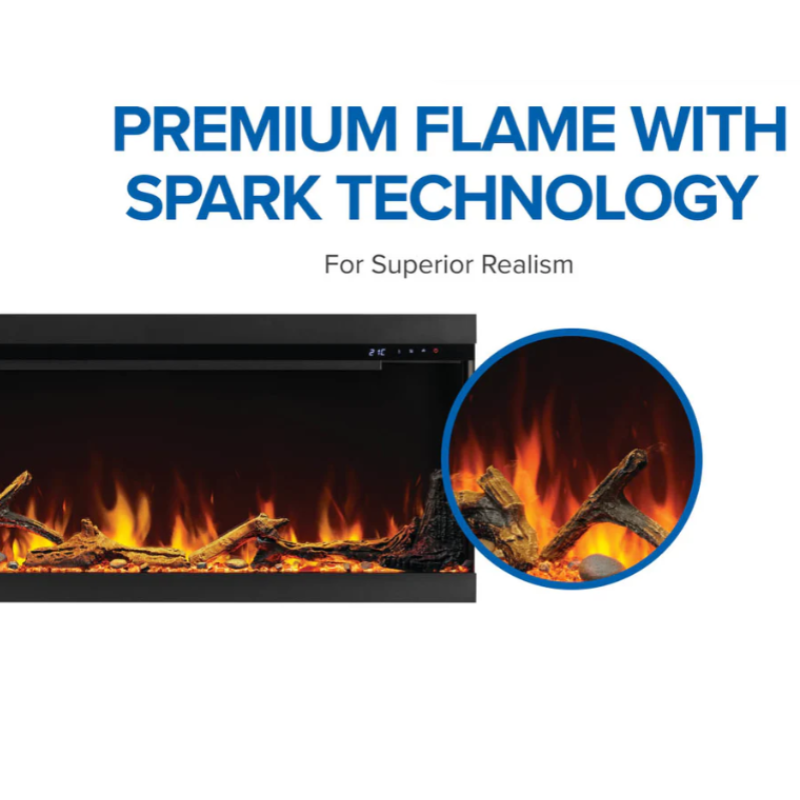 Napoleon Astound FlexMount 74" Linear Electric Fireplace | NEFL74AB - view 9