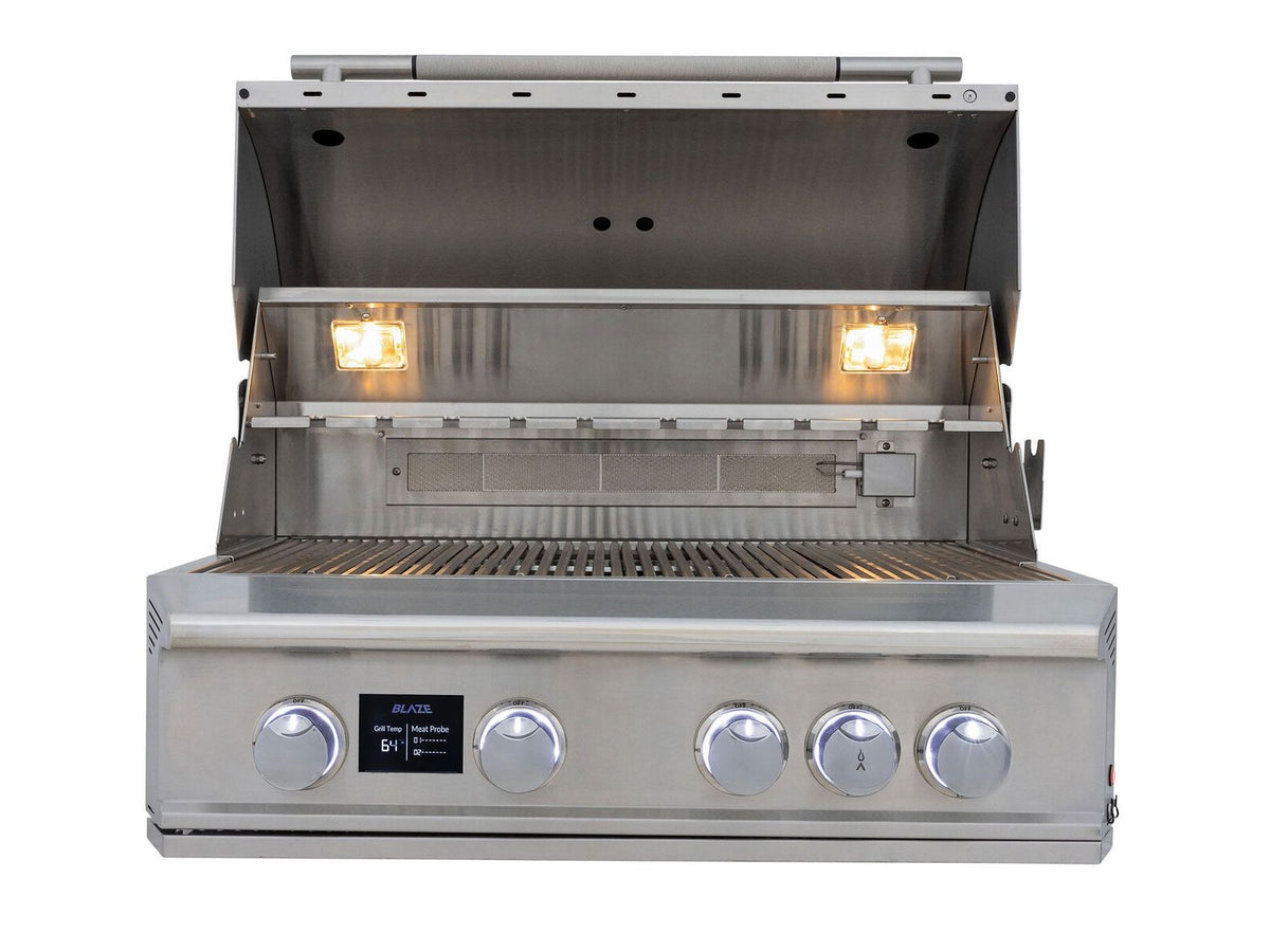 Blaze LTE PRO 32-Inch 4-Burner Built-In Gas Grill With Rear Infrared Burner & Rotisserie - view 3