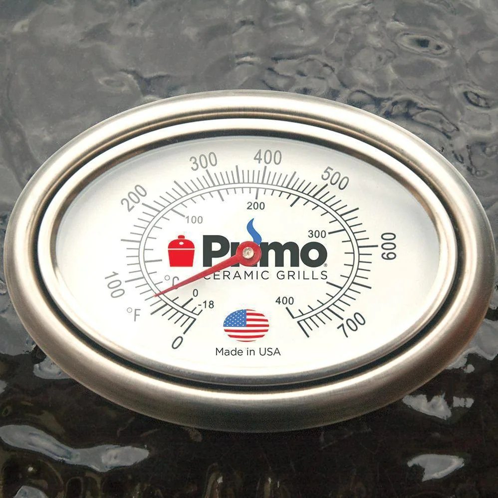 Primo All-in-One Oval XL 400 Ceramic Kamado Grill With Cradle, Side Shelves, Stainless Steel Grates - PGCXLC - view 4