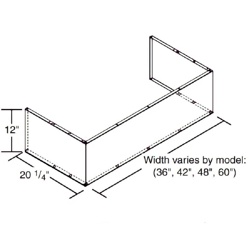 Fire Magic Vent Hood 36-Inch Duct Cover | 36-VH-7-DC