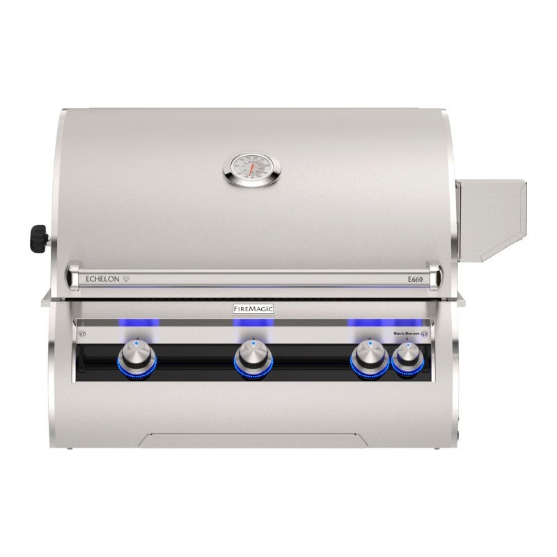 Fire Magic 30" Echelon Diamond E660i Built-In Gas Grill with Analog Thermometer