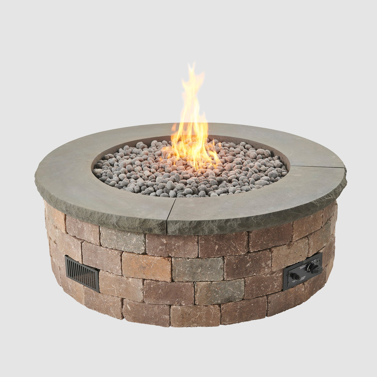 The Outdoor GreatRoom Concrete Top for Round Bronson Block Gas Fire Pit Kit (4 Pieces Total) - More colors - view 5