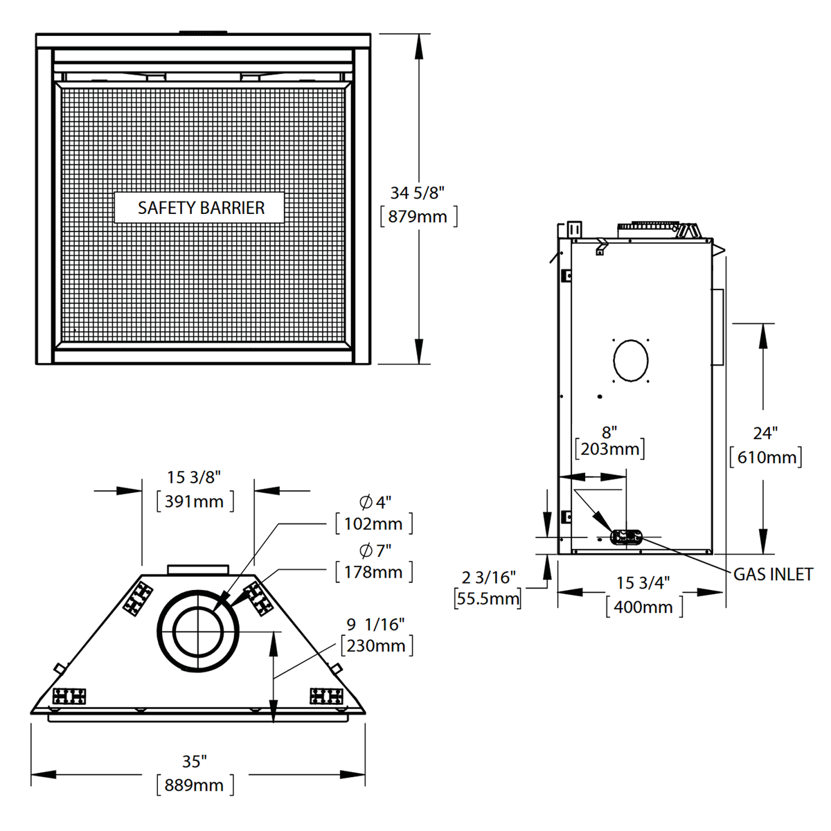 Napoleon Ascent 36 Direct Vent Gas Fireplace | B36 - view 5