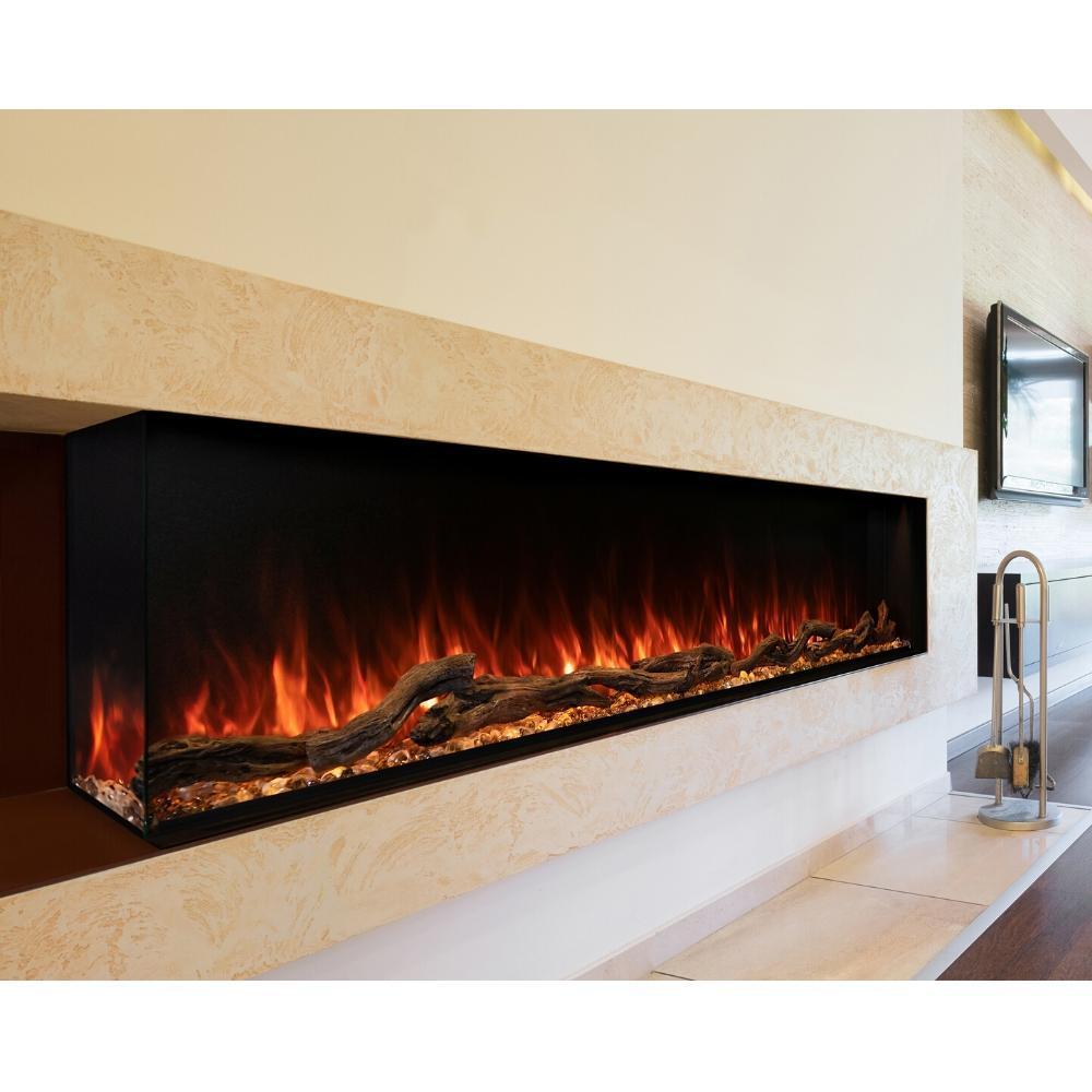 Modern Flames Landscape Pro Multi-Sided Built-In 96 Inch Electric Fireplace Linear Firebox