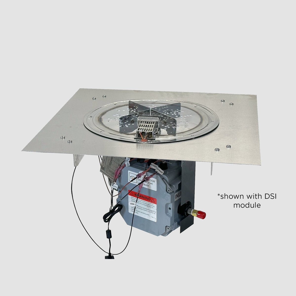 The Outdoor GreatRoom Crystal Fire Plus Square Gas Burner Insert and Plate Kit - view 6