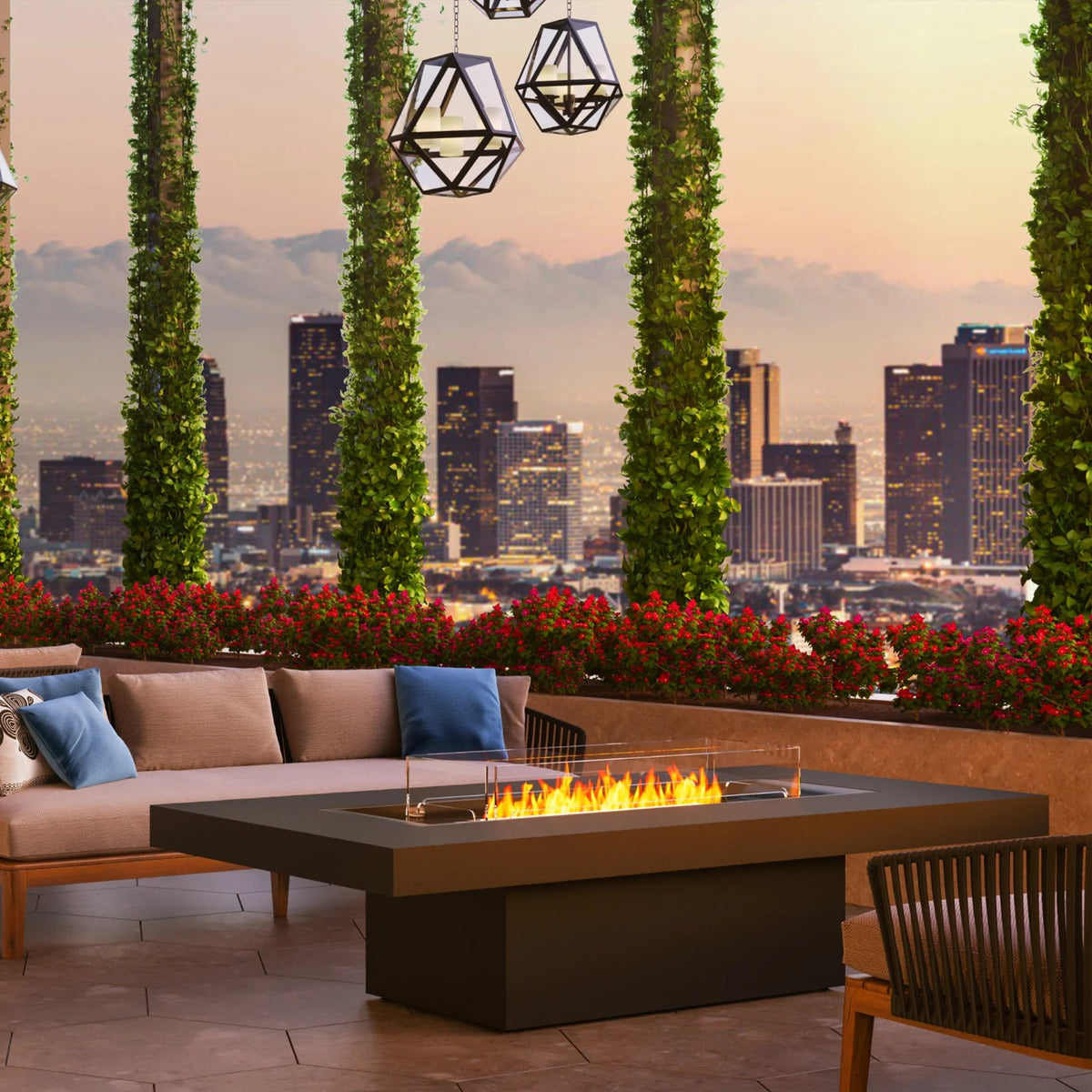 EcoSmart Fire Gin 90 Chat Height Fire Pit Table - view 2