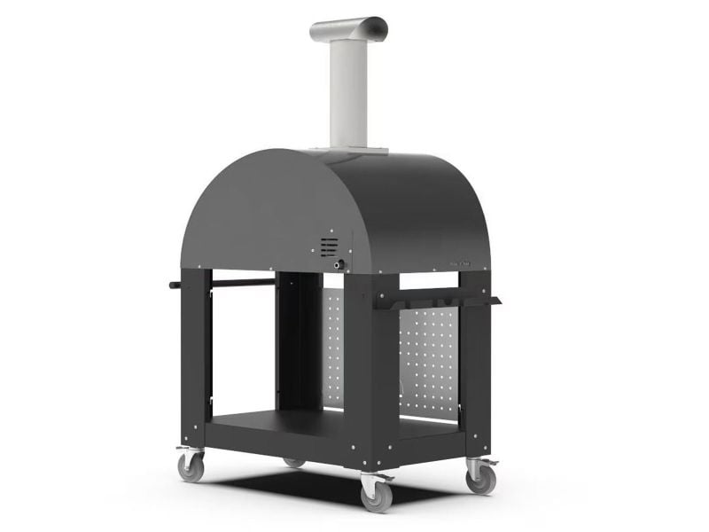 Alfa Moderno 3 Pizze 43-Inch Gas Pizza Oven on Wrinkle Black Oven Base - Anthracite Gray - view 7