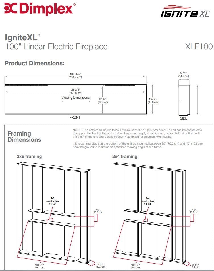 Dimplex IgniteXL 100-Inch Linear Indoor/Outdoor Built-In Electric Fireplace - XLF100 - view 10