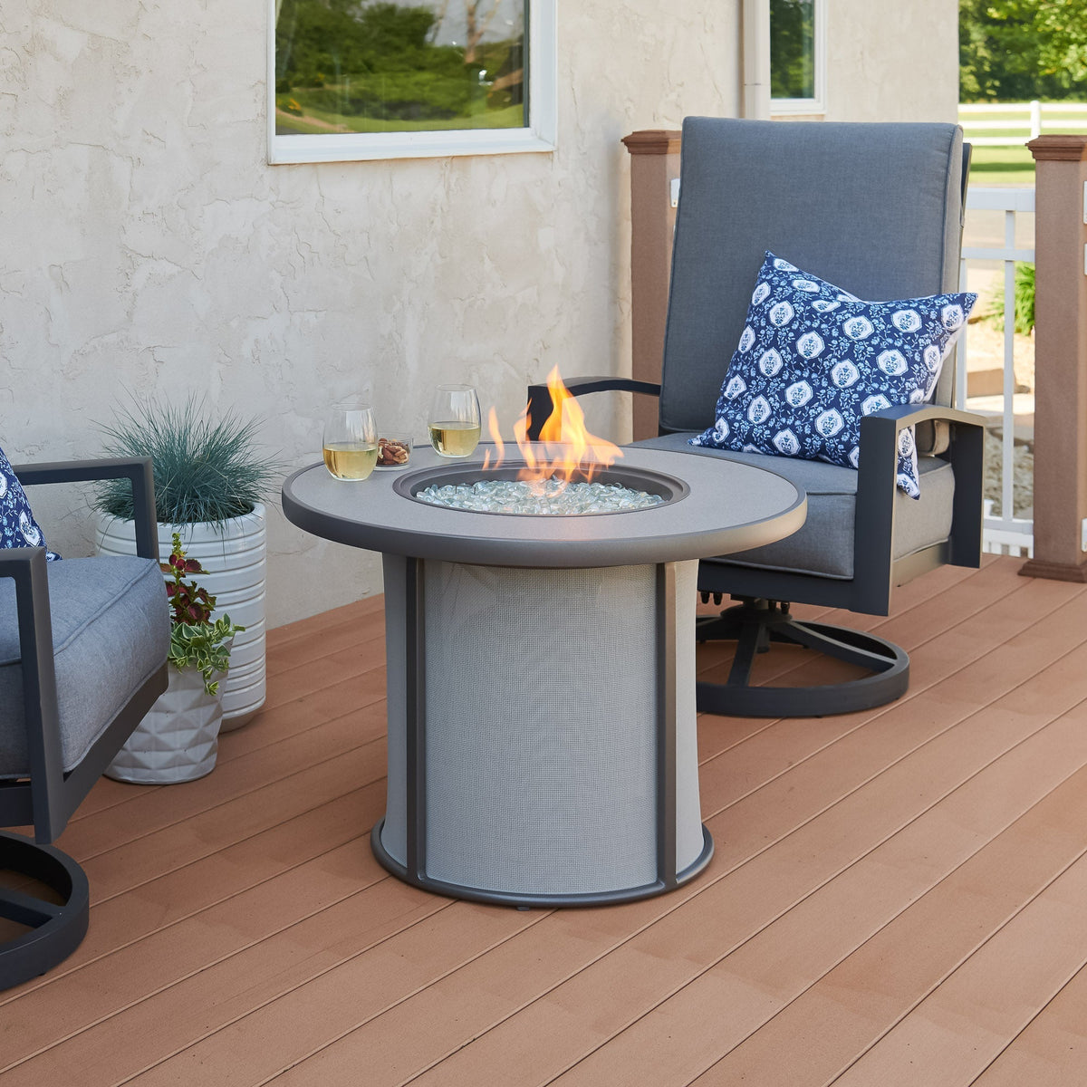 The Outdoor GreatRoom Stonefire Round Gas Fire Pit Table - view 14