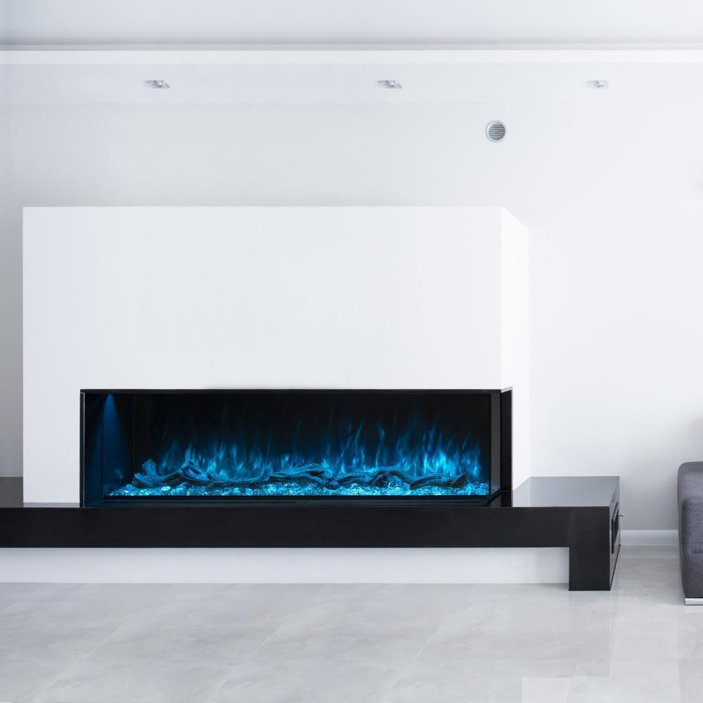 Modern Flames Landscape Pro Multi-Sided Built-In 96 Inch Electric Fireplace Linear Firebox