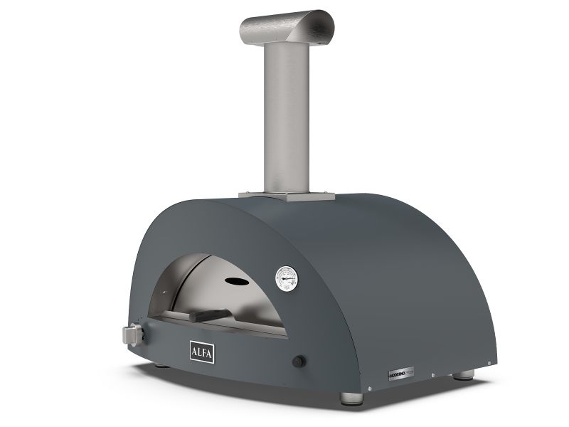 Alfa Moderno 2 Pizze 38-Inch Gas Pizza Oven - Anthracite Grey - view 2