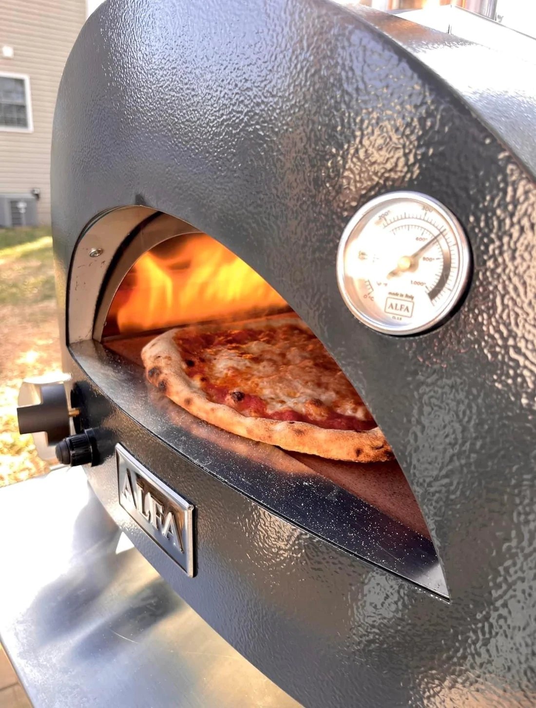 Alfa Moderno Portable Propane Gas Fired Pizza Oven - Grey - view 7