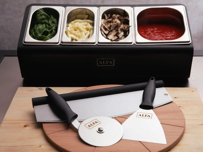 Alfa Forni Topping Station 4 Trays With Lids - view 2