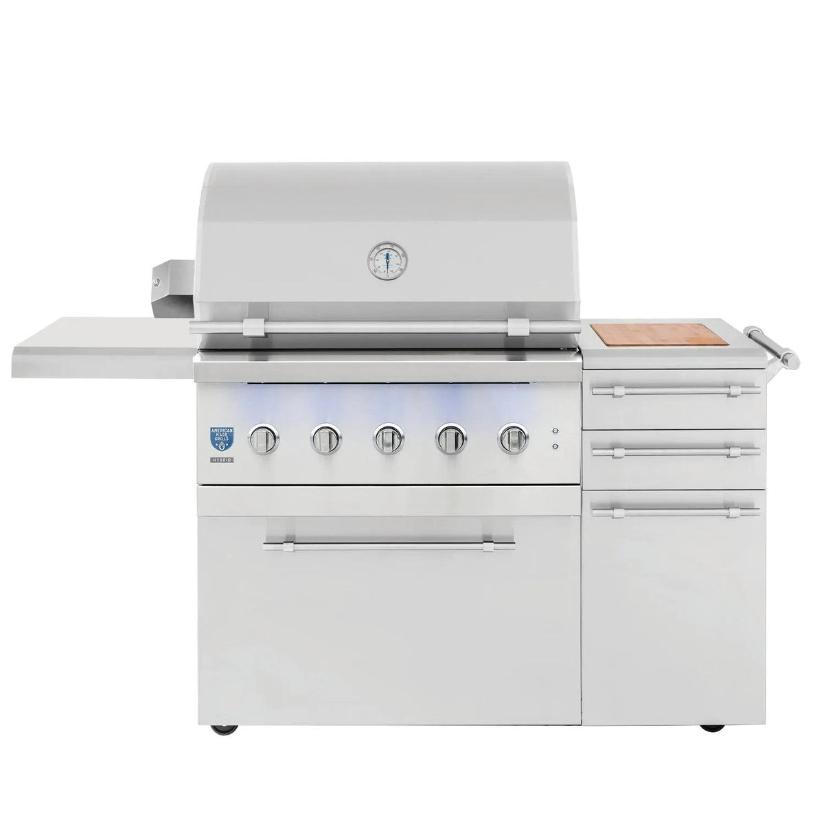American Made Grills Encore 36-Inch Freestanding Hybrid Gas Grill with Cart - view 3