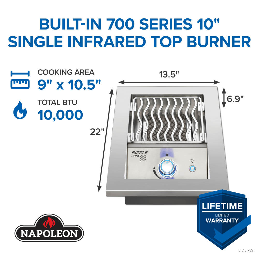 Napoleon Built-in 700 Series Single Infrared Burner – view 3