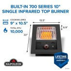 Napoleon Built-in 700 Series Single Infrared Burner (BIB10IRPMK) – view 15