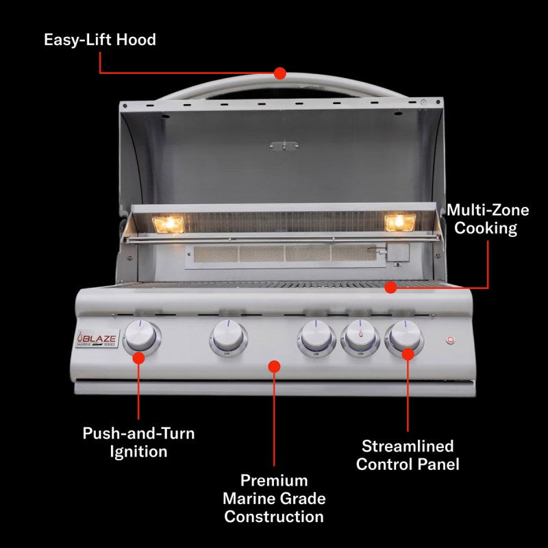 Blaze Blaze 4-Burner Marine Grade Premium LTE+ – view 8