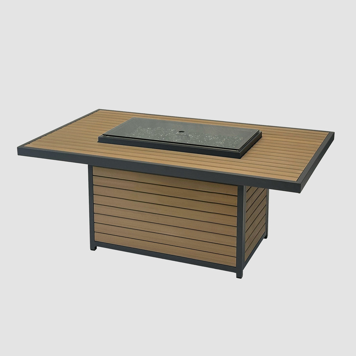 Outdoor GreatRoom Kenwood and Brooks Rectangular Chat Height Gas Fire Pit Table – view 15