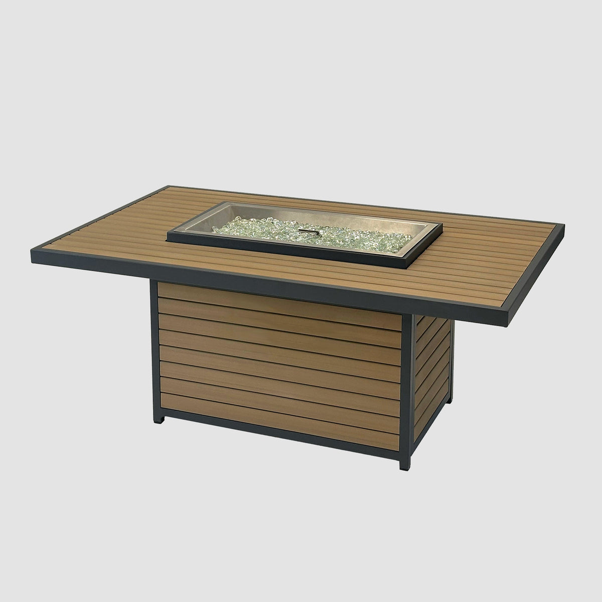 Outdoor GreatRoom Kenwood and Brooks Rectangular Chat Height Gas Fire Pit Table – view 14
