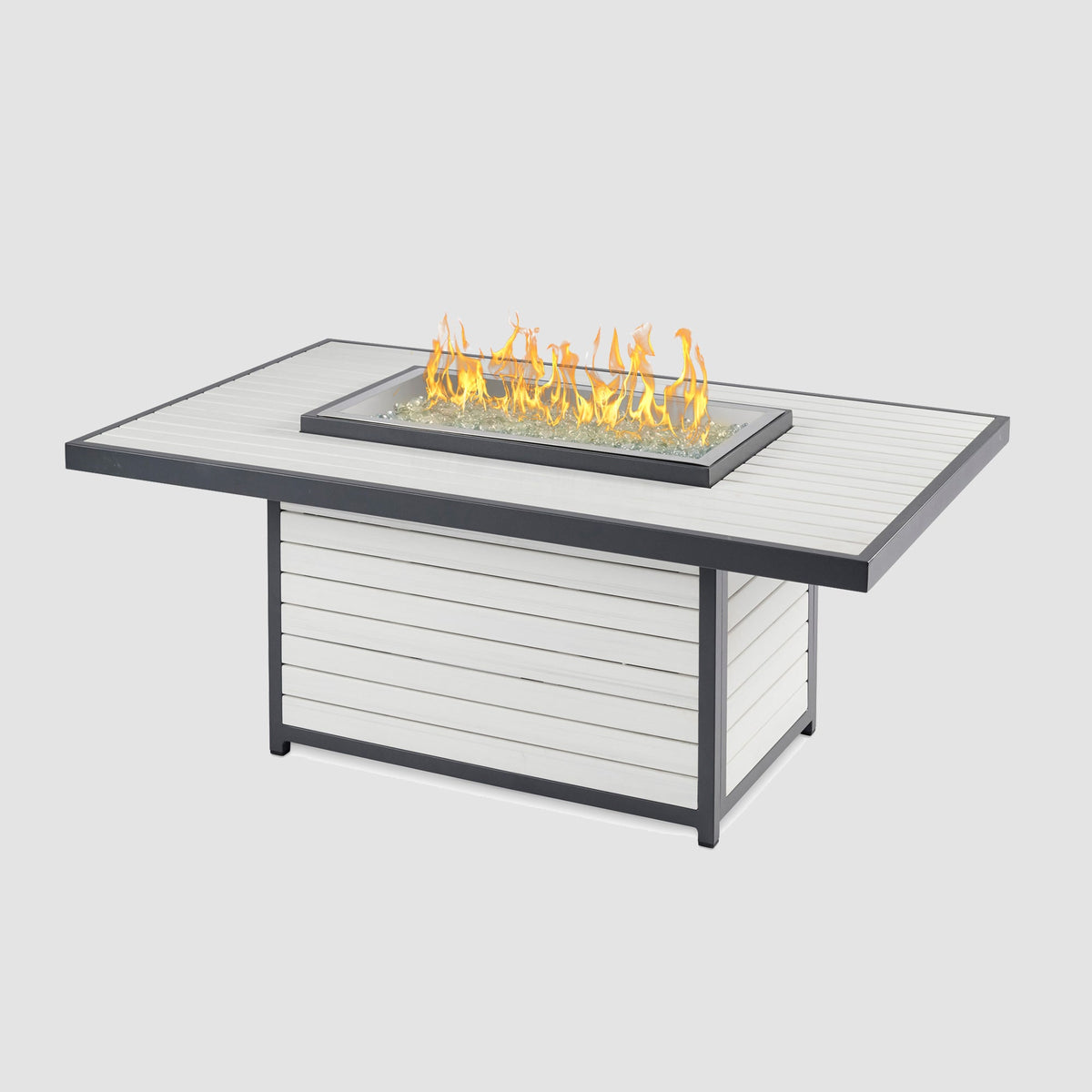 Outdoor GreatRoom Kenwood and Brooks Rectangular Chat Height Gas Fire Pit Table – view 11
