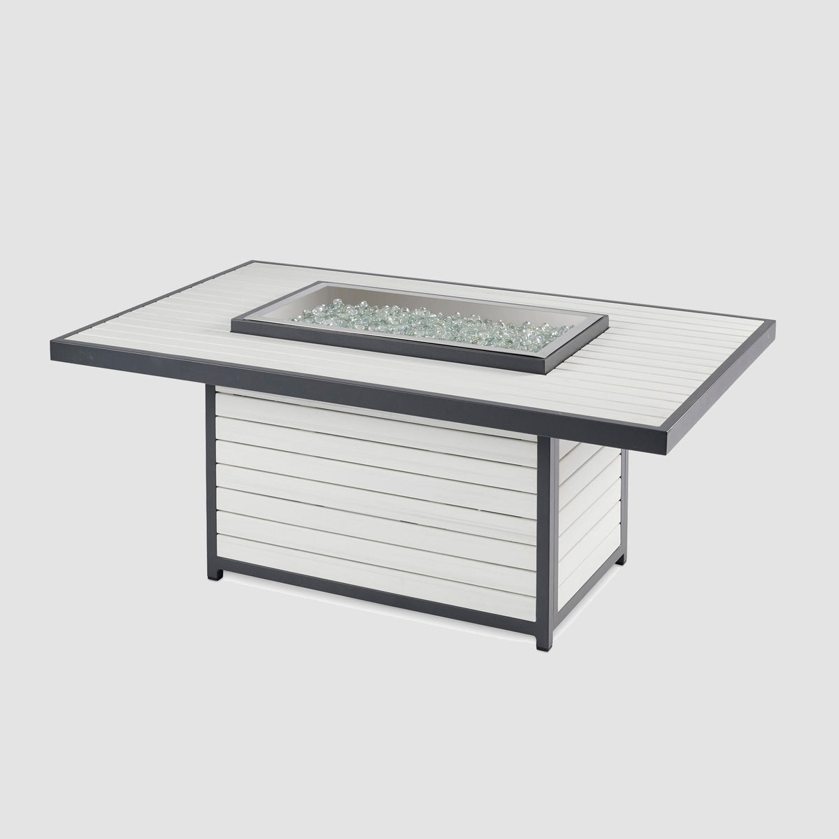 Outdoor GreatRoom Kenwood and Brooks Rectangular Chat Height Gas Fire Pit Table – view 12