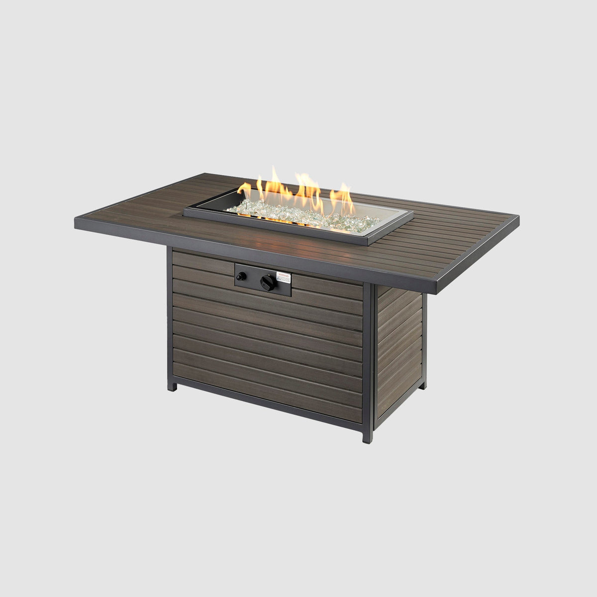 Outdoor GreatRoom Kenwood and Brooks Rectangular Chat Height Gas Fire Pit Table – view 7