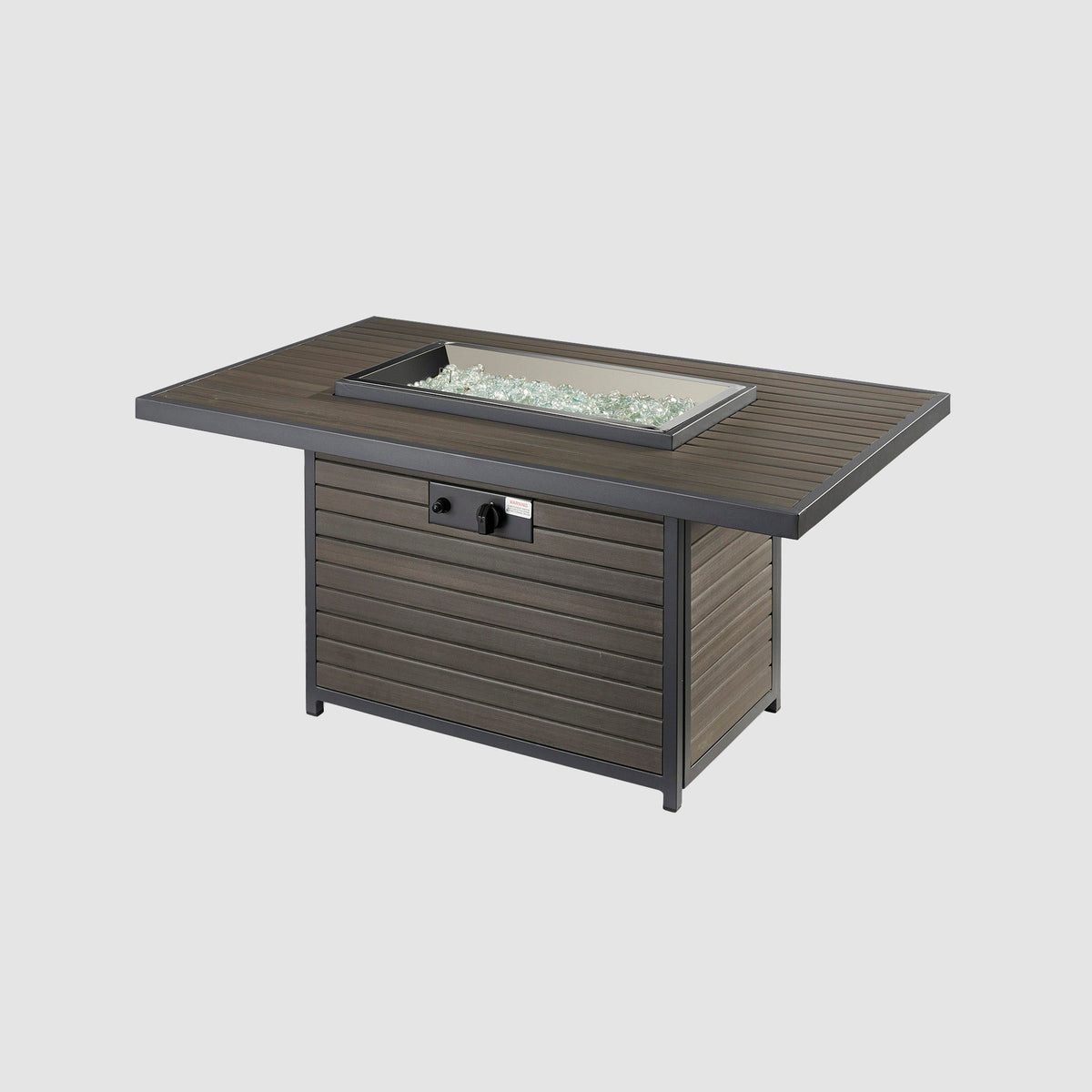 Outdoor GreatRoom Kenwood and Brooks Rectangular Chat Height Gas Fire Pit Table – view 9