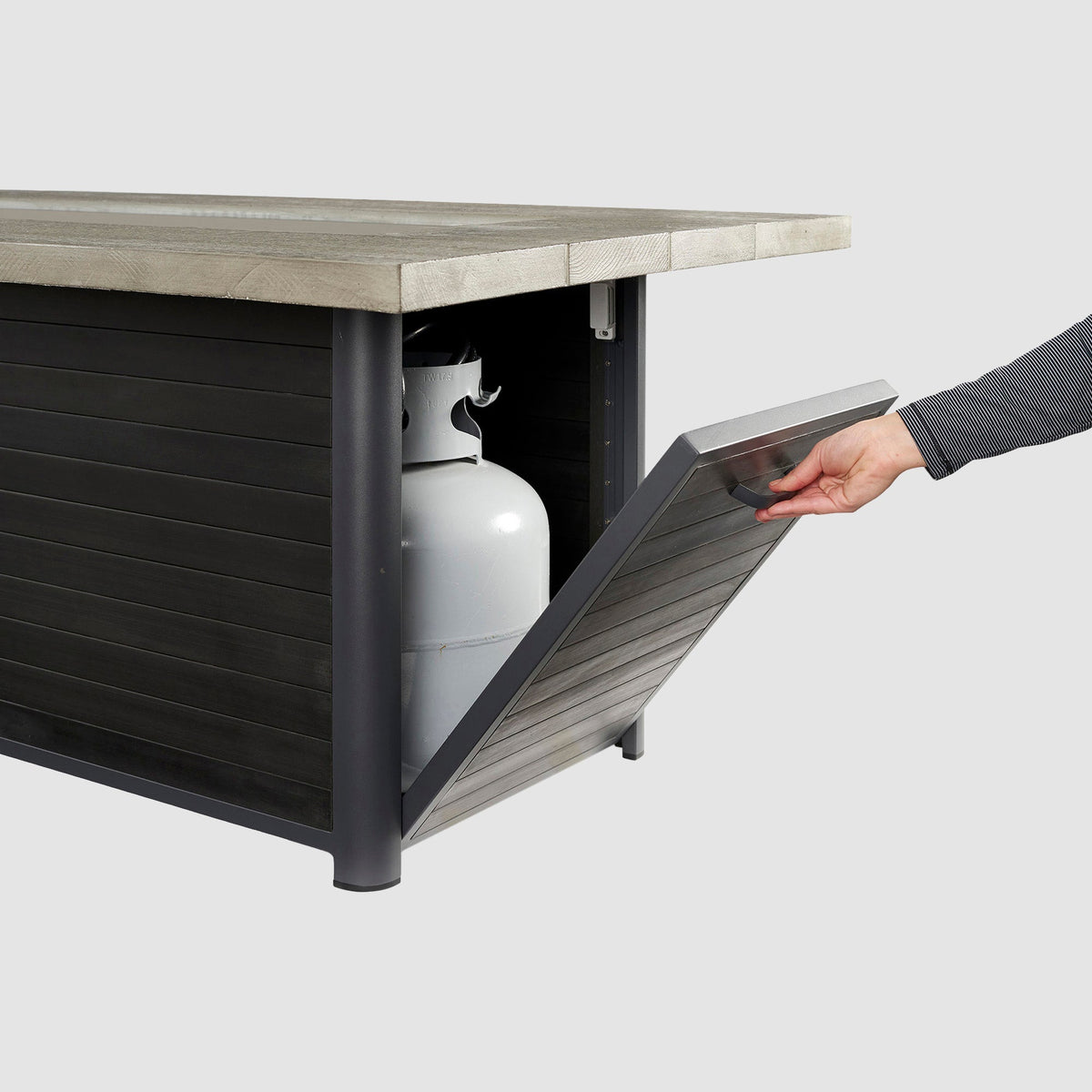 Outdoor GreatRoom Cedar Ridge Linear Gas Fire Pit Table – view 4
