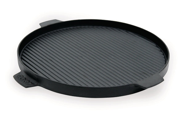 Big Green Egg Cast Iron Dual Side Plancha Griddle 10.5 in / 27 cm (2XL, XL, L, M, S, MX)