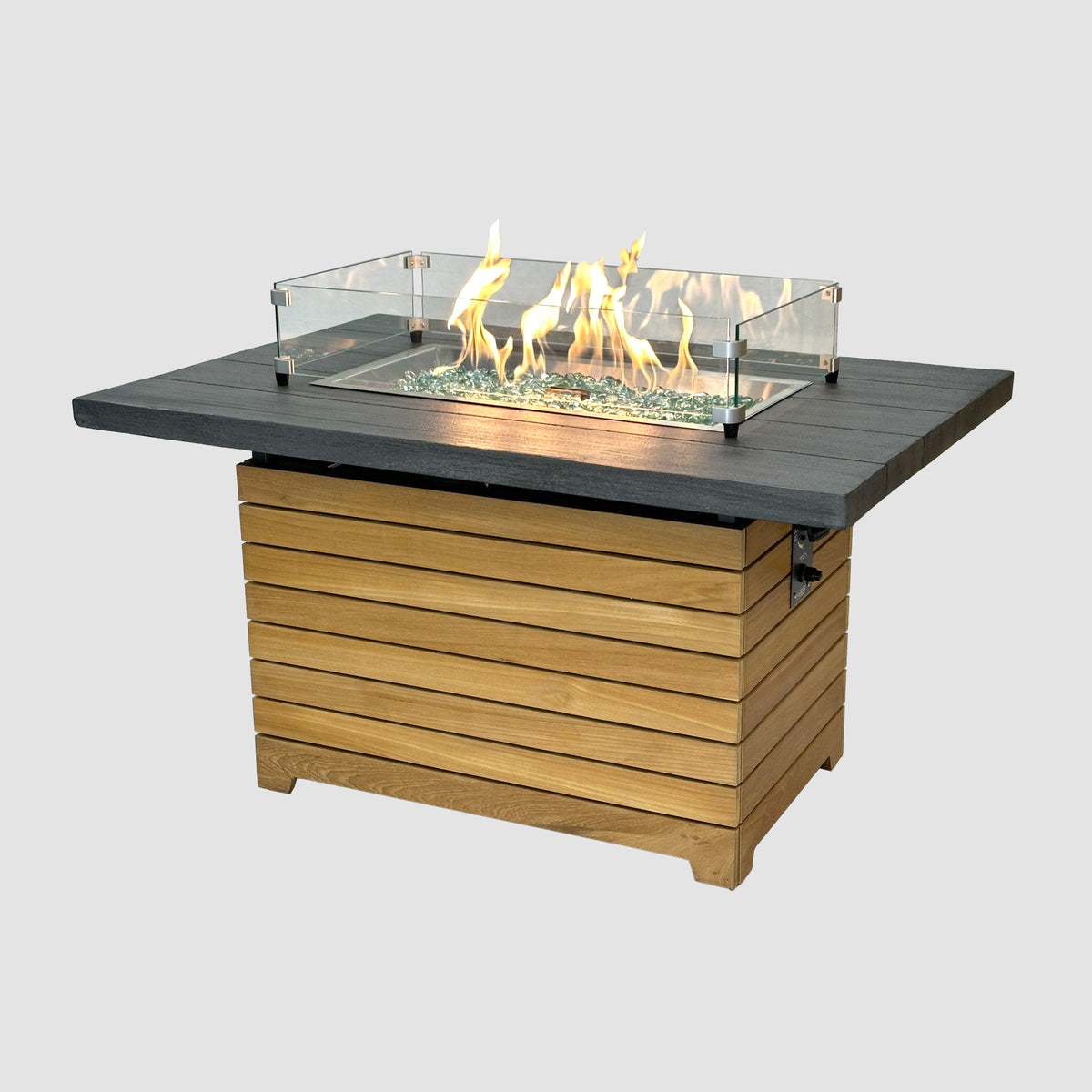 Outdoor GreatRoom Darien Rectangular Gas Fire Pit Table 42" – view 4
