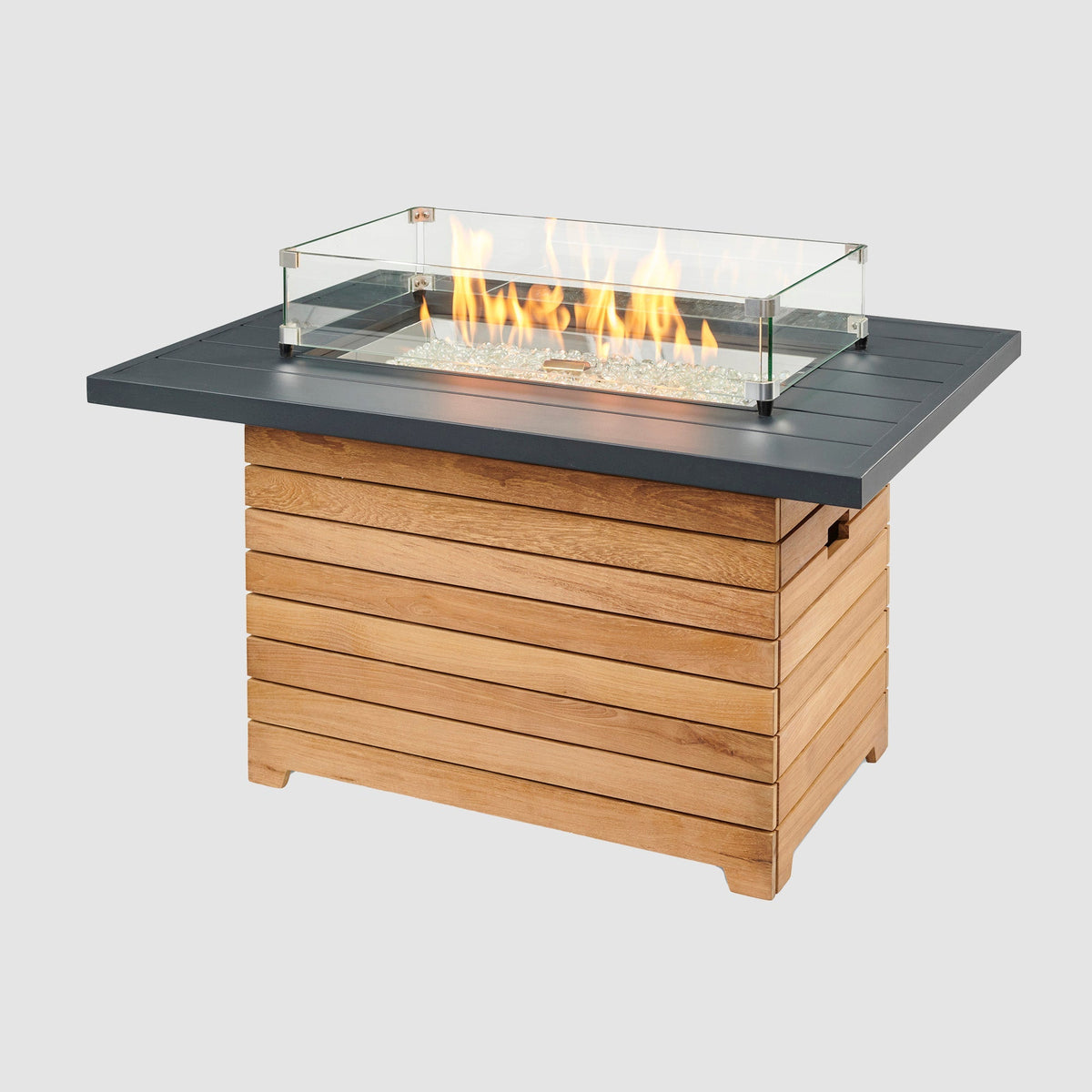 Outdoor GreatRoom Darien Rectangular Gas Fire Pit Table 42" – view 14