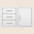 Summerset 33" 3-Drawer and Access Door Combo