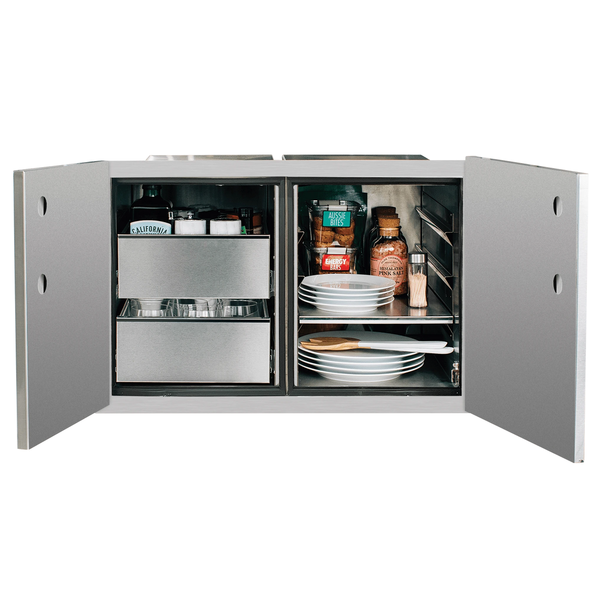 Summerset 36" 2-Drawer Dry Storage Pantry & Enclosed Cabinet Combo – view 7