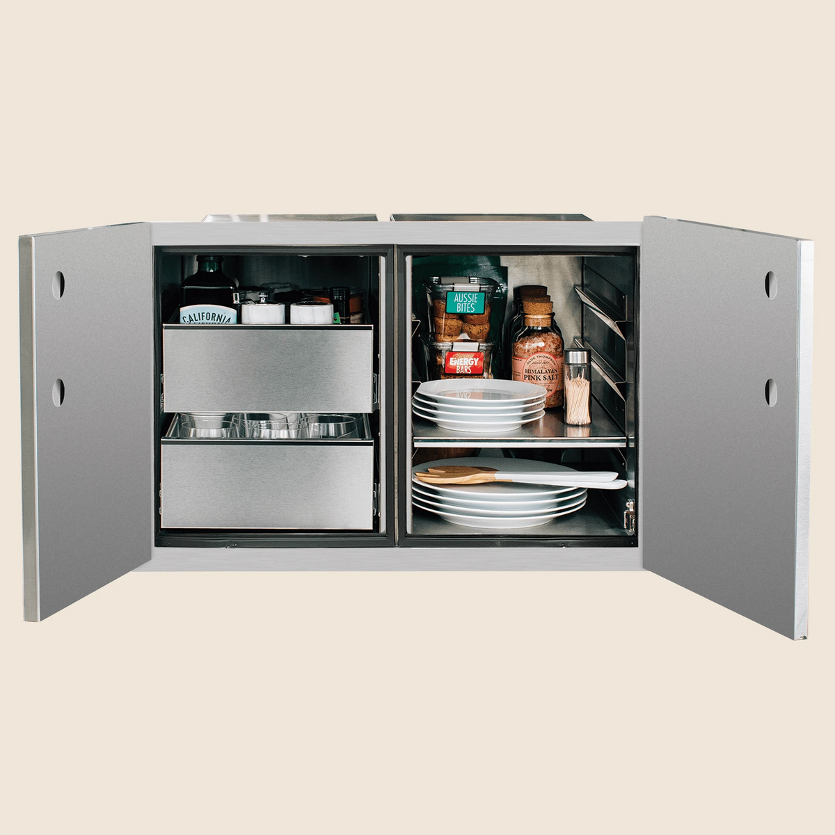 Summerset 36" 2-Drawer Dry Storage Pantry & Enclosed Cabinet Combo – view 6