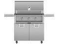 Aspire 36" Double Door Tower Cart, Steeletto finish, shown with a grill head (sold separately)