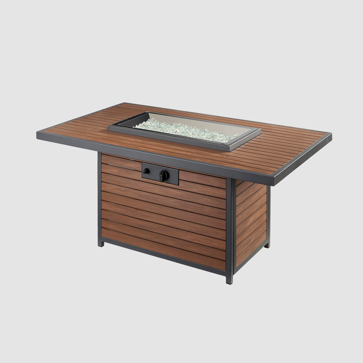 Outdoor GreatRoom Kenwood and Brooks Rectangular Chat Height Gas Fire Pit Table – view 3
