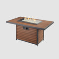 Outdoor GreatRoom Kenwood and Brooks Rectangular Chat Height Gas Fire Pit Table